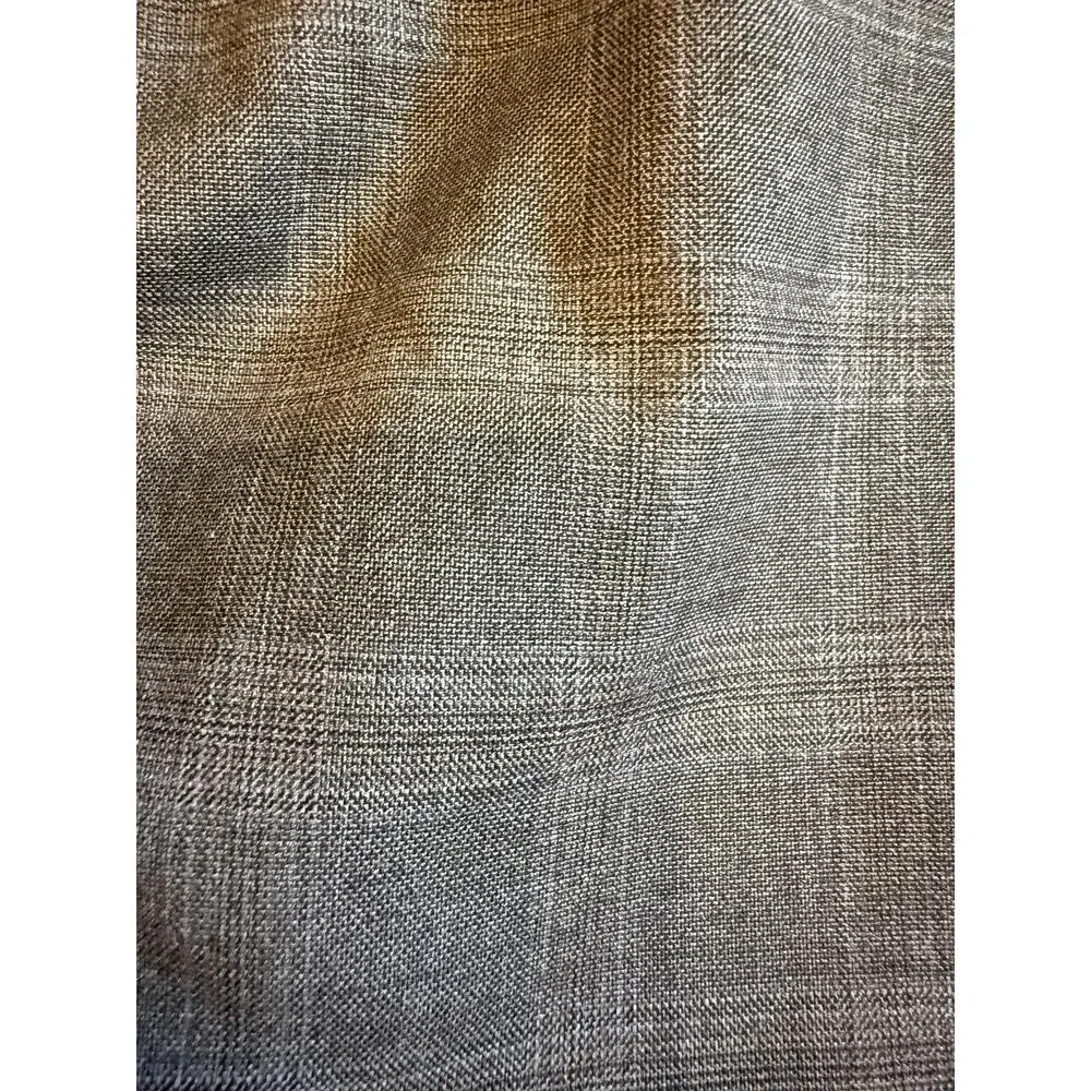 Perry Ellis Pants Mens 40x32 Medium Grey Slim Fit Glen Plaid Trousers T110077